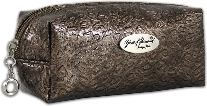 Make-up boxje, voelbare print licht bruin