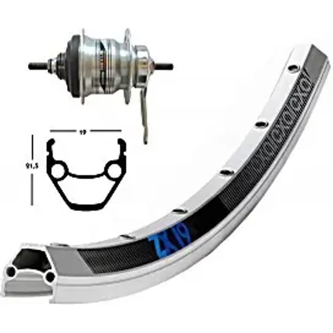 Achterwiel retropedaal Exal Winora Zx19.36 Tr.Sh