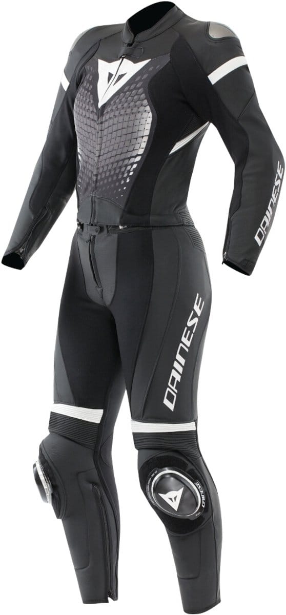 Dainese Fulminea Dames Zwart Wit 2-Delig Motorpak - Racepak