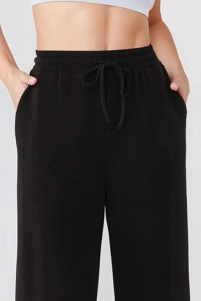 Brede Been Elastische Taille Trainingsbroek