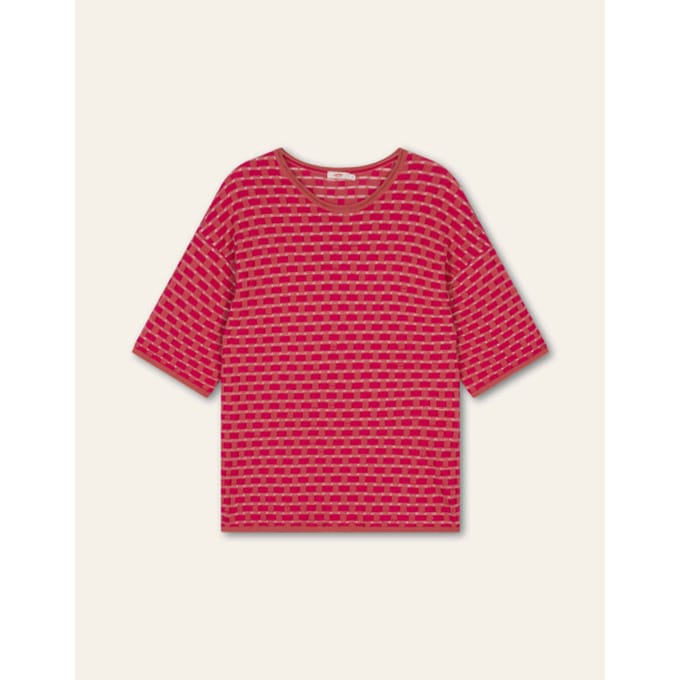 Oilily Kayla Gebreide Top- maatM Spiced Coral