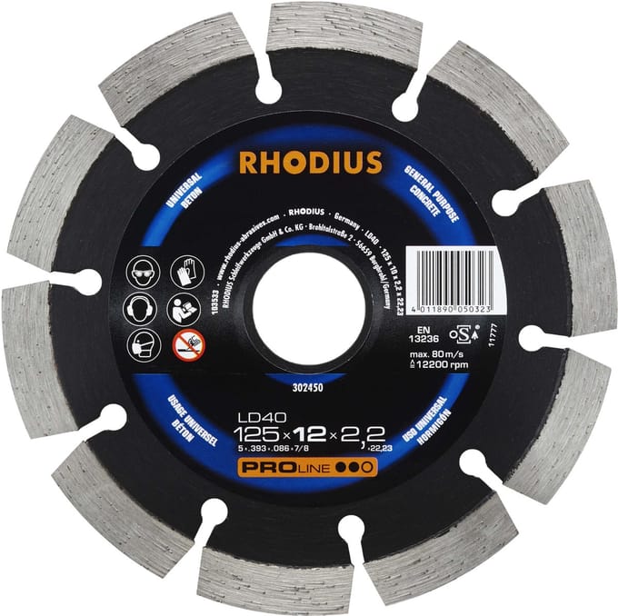 Diamantschijf - 125*12 - Rhodius - Proline - 1 stuks - Diamant schijven