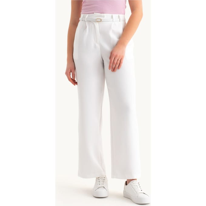 Hoge Taille Wortelvormige Broek met Riem