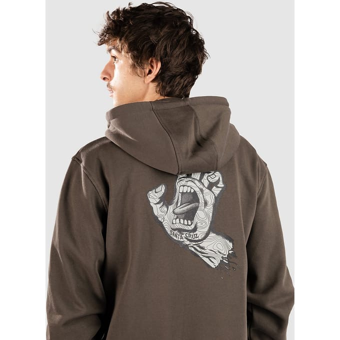 Santa Cruz Topo Hand Back Zip Hoodie zwart