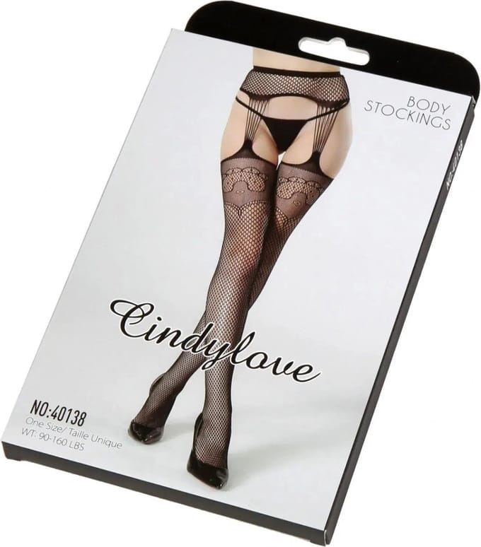 Cindylove - Jarretelkousen - No. 40138 - One Size - Zwart