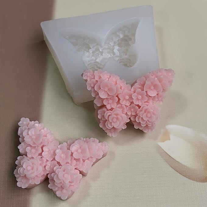 Moule en silicone papillon – Moule à bougie en résine DIY et décoration d'intérieur white