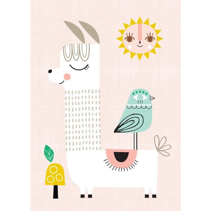 Petit Monkey poster Sunshine Lama 29.7 x 42 cm