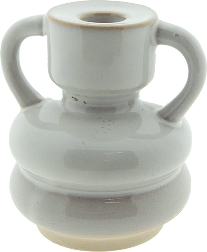 Clayre & Eef Kandelaar 9 cm Beige Porselein