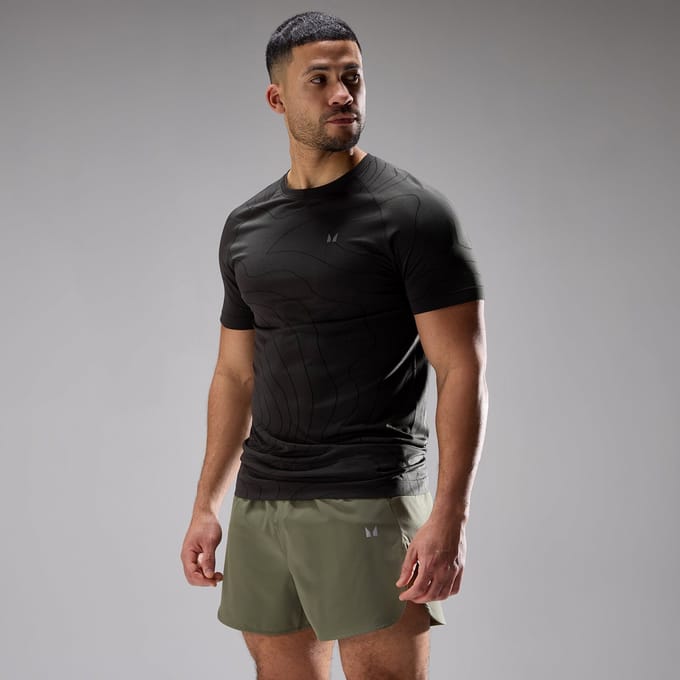MP Heren Velocity Ultra Seamless T-Shirt - Gewassen Zwart - M