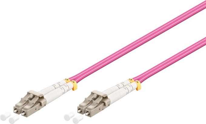 Goobay LC Duplex Optical Fiber Patch kabel - Multi Mode OM4 - paars / LSZH - 15 meter