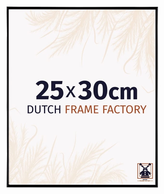 Fotolijst 25x30 cm - Kunststof - Zwart Hoogglans - Easy
