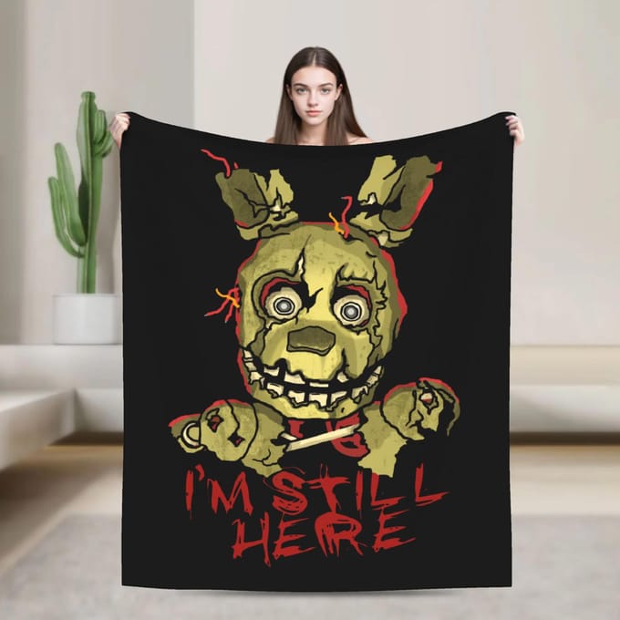 Freddy'S Springtrap Flannel Game Blanket All Season Breathable Warm Home Bed Throw 150X200cm