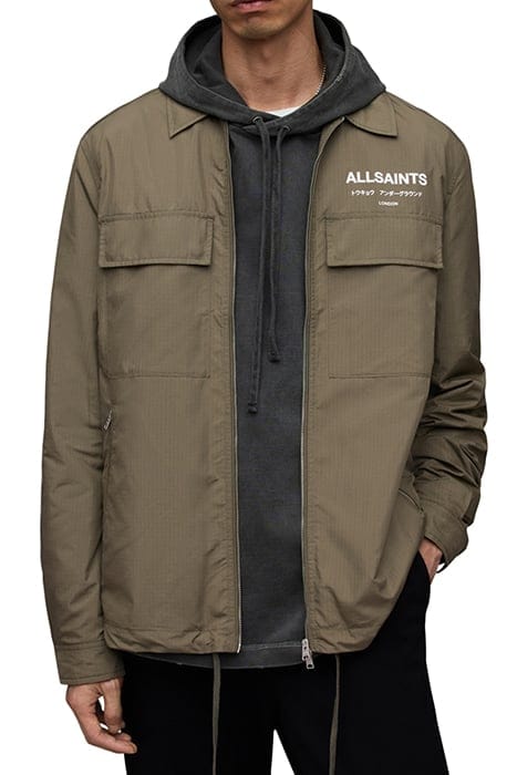 AllSaints Zito Jacket Light Khaki Taglia: XL | Giacche leggere Outlet | Uomo | Marrone