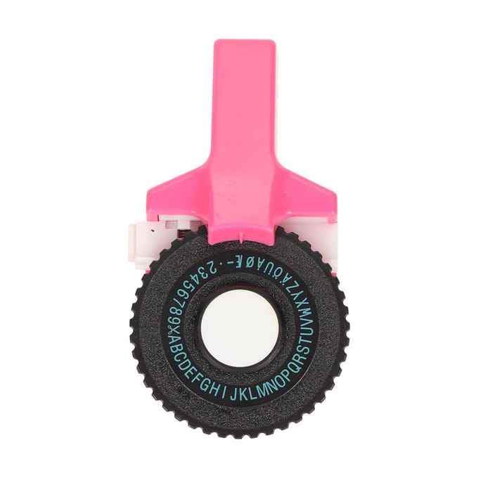 Stempel Labelmaker Klein Draagbaar Ergonomisch Ontwerp Handmatige Handheld Labelprinter voor pink