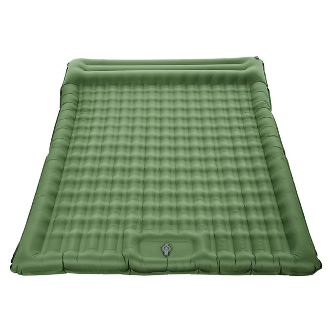 Opblaasbaar dubbel slaapmatje Extra dik 5 inch slaapmatje Mat Luchtmatras met ingebouwde pomp blauw