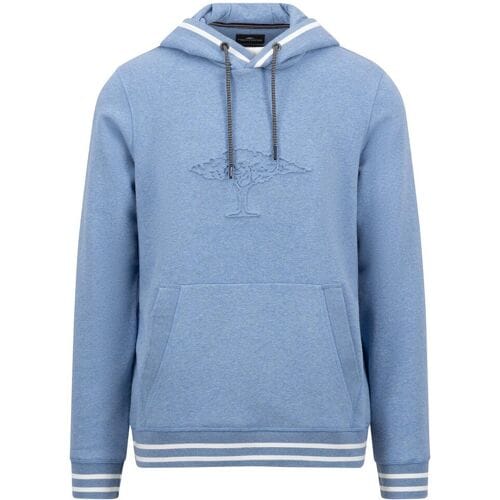 Fynch-Hatton Trui Sweat Hoodie Uni Color Logo Cloud Blue / male