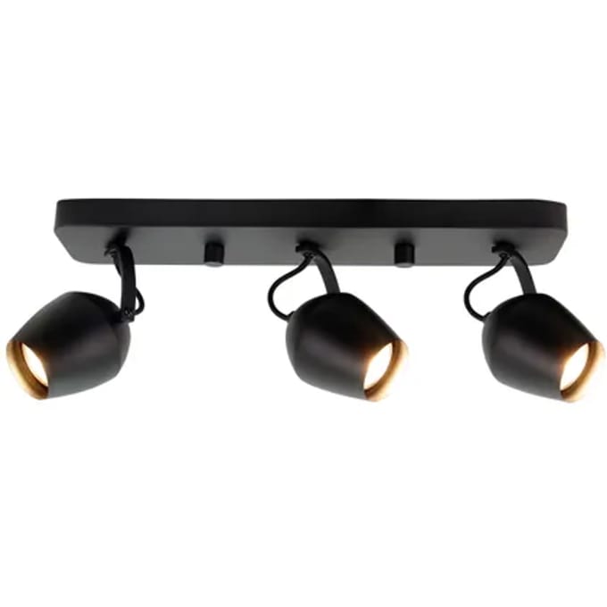 Brilliant Vertino - Plafondspot - GU10 3x5W - 3000K - Zwart