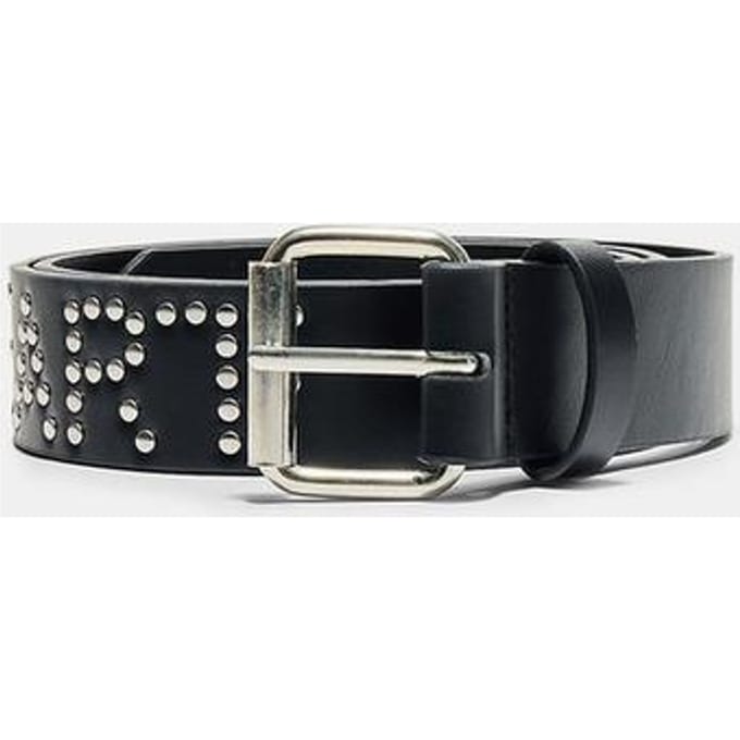 Basics riem met vierkante studs - 110 cm - zwart