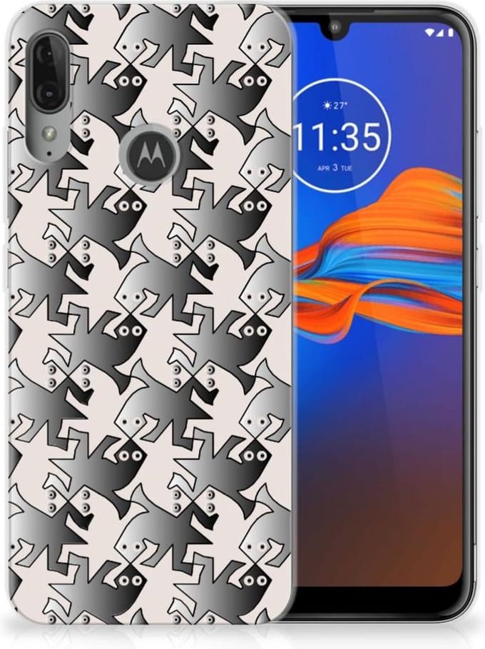 Motorola Moto E6 Plus TPU Hoesje Salamander Grey