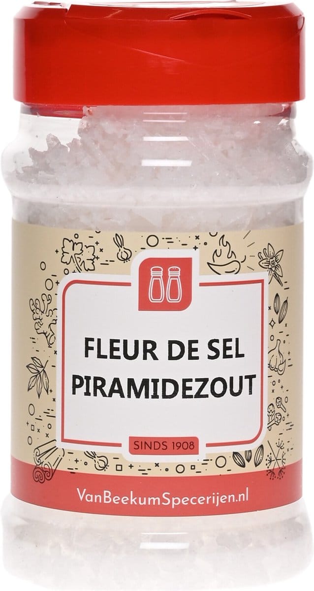 Van Beekum Specerijen - Fleur De Sel Piramidezout - Strooibus 150 Gram