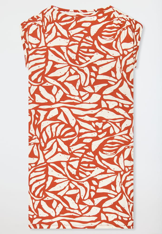 Nachthemd met korte mouwen, terracotta - Selected Premium 48