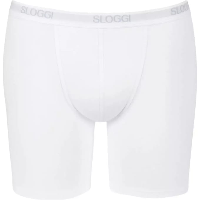 sloggi men Basic Heren Boxershort lange pijp - Wit - Maat S