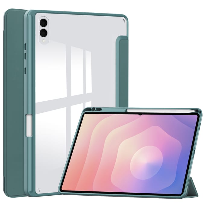 imoshion Trifold Hardcase Bookcase voor de Samsung Galaxy Tab S11 / S12 Ultra - Groen