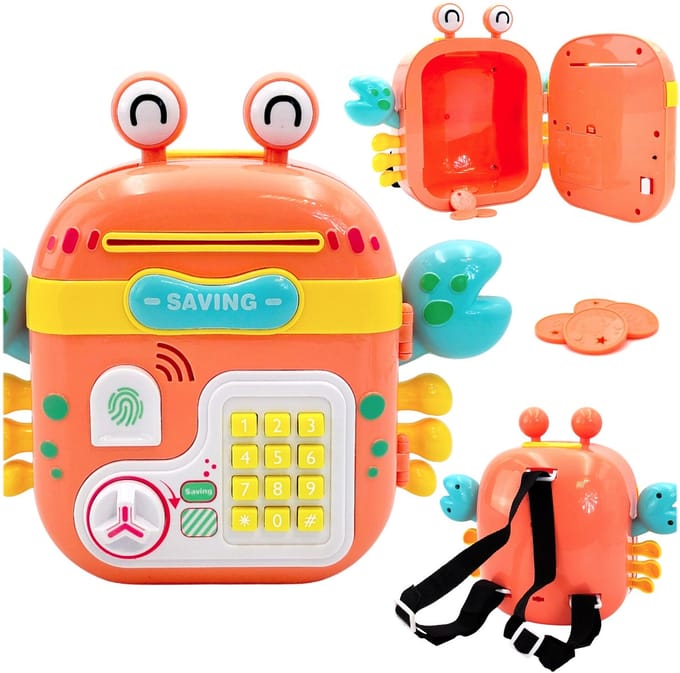 Woopie Interactieve Safe Kassa-rugzak met toetsenbord 4-in-1-munten - UNI