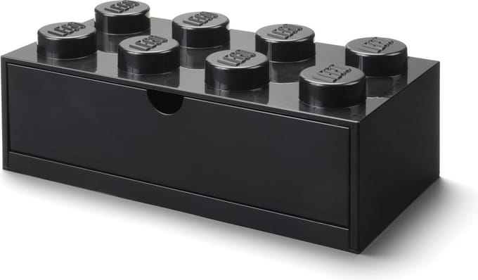 Lego - Opbergbox Bureaulade Brick 8 - Kunststof - Zwart