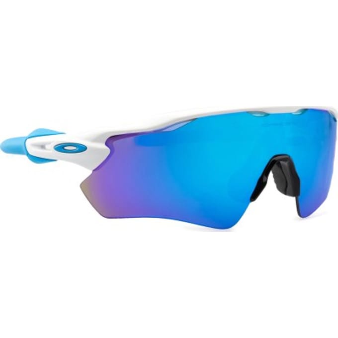Oakley Sport Heren gepolijste witte prizm saffier zonnebril