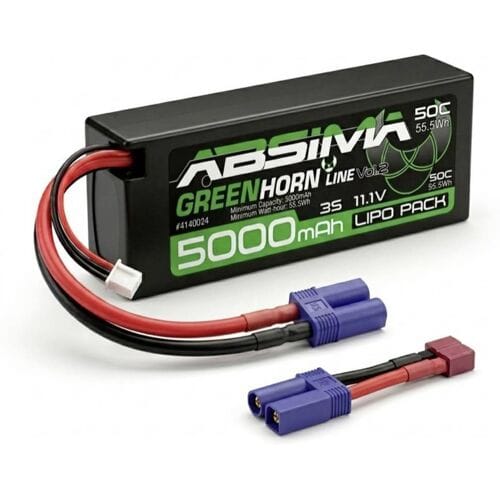 Absima LiPo accupack 11.1 V 5000 mAh Aantal cellen: 3 Hardcase EC5