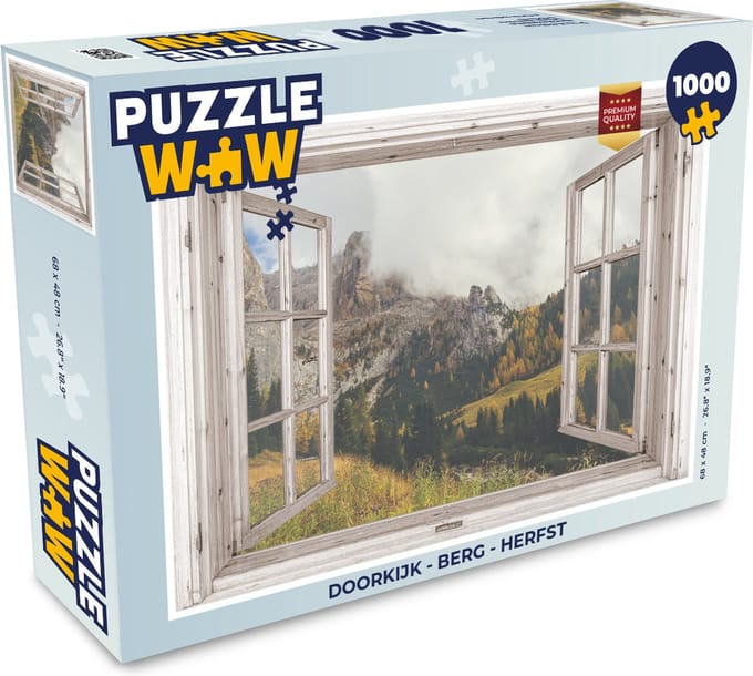 Puzzel Doorkijk - Berg - Herfst - Legpuzzel - Puzzel 1000 stukjes volwassenen