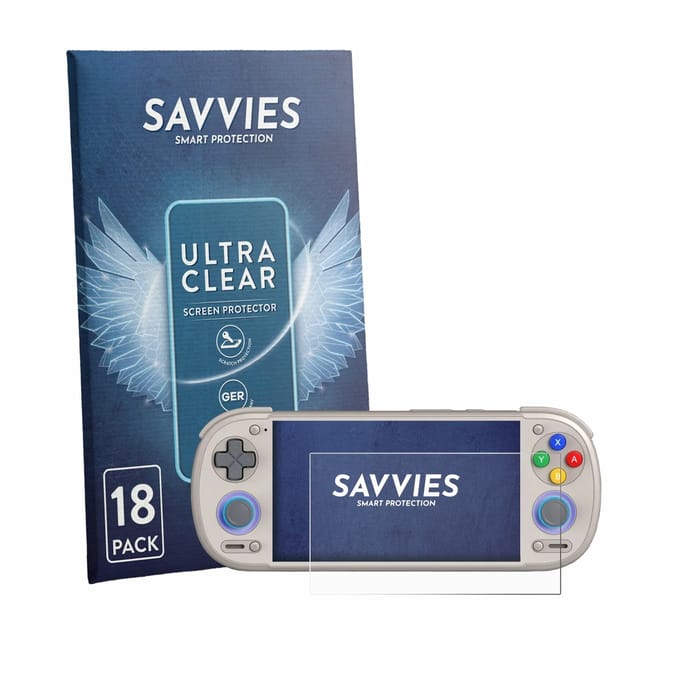 Savvies - Screenprotector voor Retroid Pocket 6 - Folie Beschermfolie transparant 18 Stuks