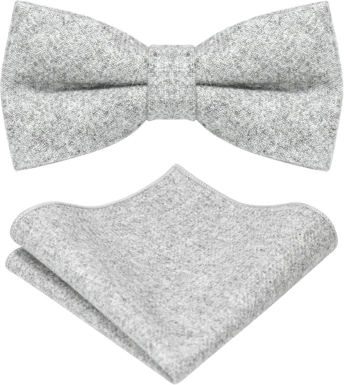 Herren Strikje & Pochetkwadraat Set Effen Vilt Herfst Winter