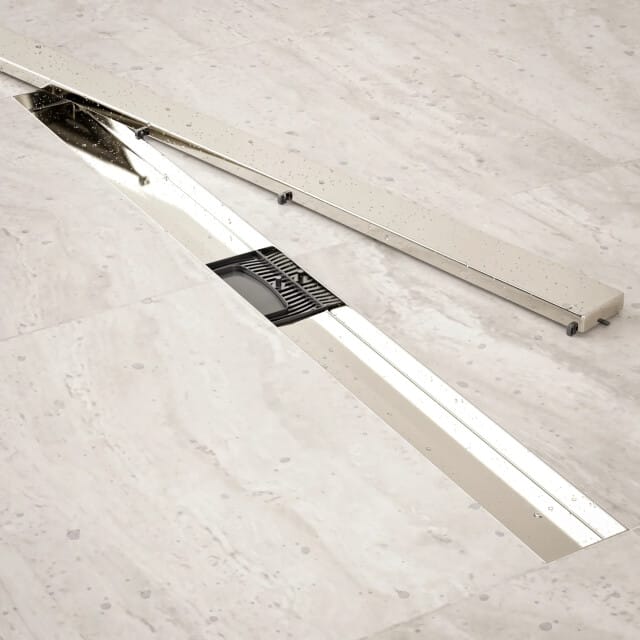 Douchegoot - 90cm - Tegelrooster - RVS - Met Flens - PRE-ORDER