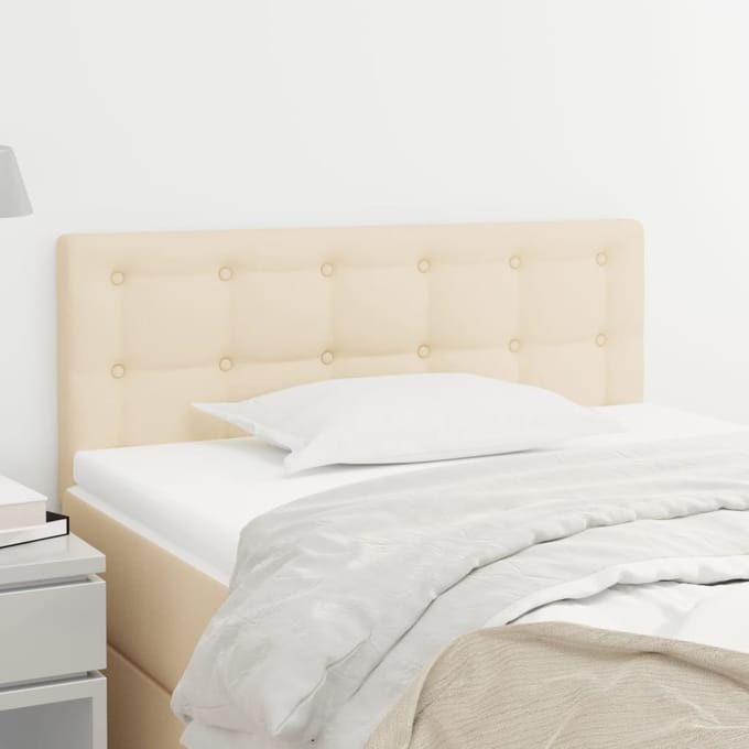 vidaXL - Hoofdbord - 100x5x78/88 - cm - stof - crèmekleurig
