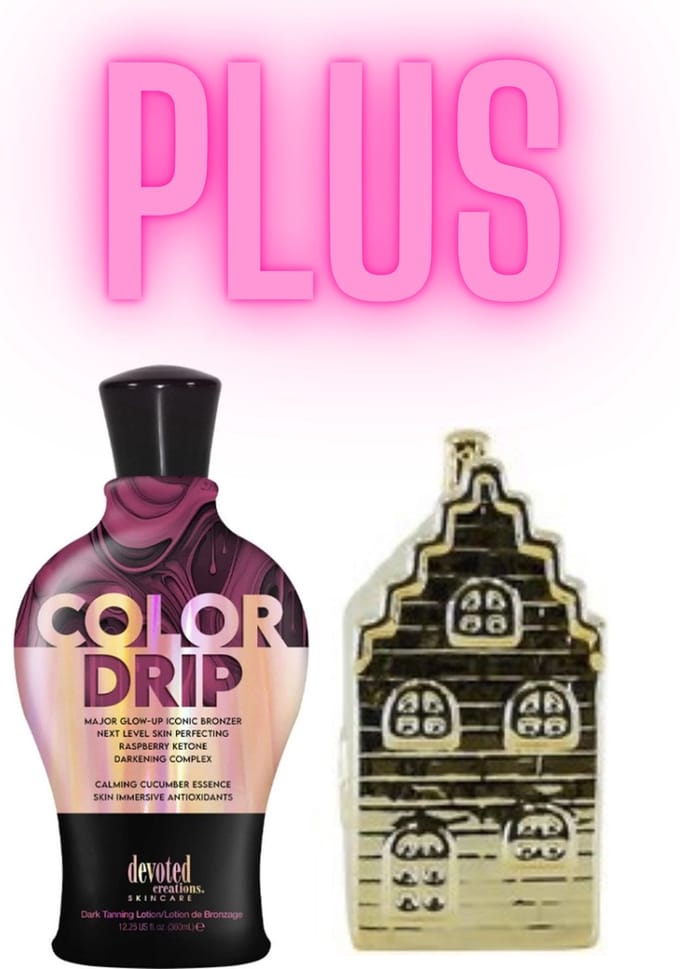 Devoted Creations Color Drip 360 ml PLUS Gouden Spaarpot Huis 13 cm !