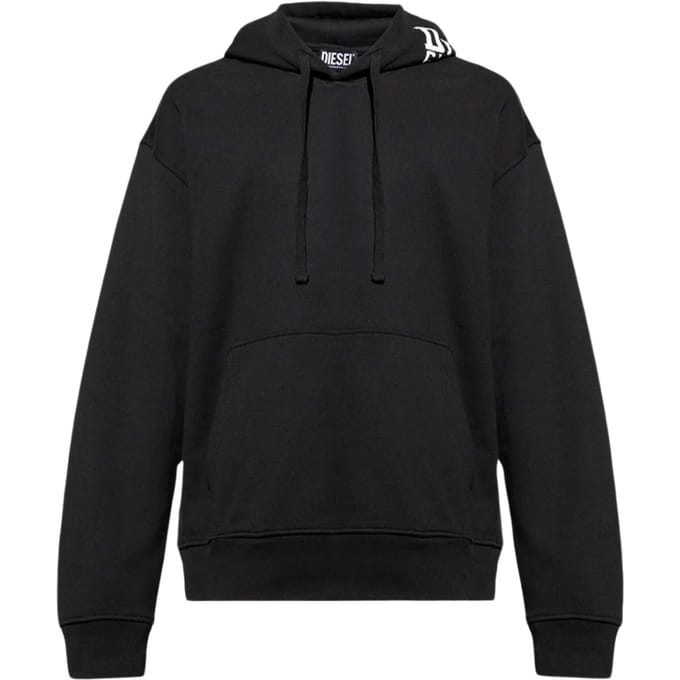 Diesel zwarte hoodie met groot logo aan de achterkant