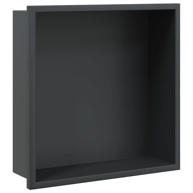 vidaXL - Douchenis - 32x32x9 - cm - roestvrijstaal - matzwart