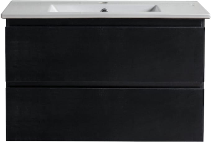 LINEA UNO - Kode 80 - Mat zwart - Badmeubel - - 301563