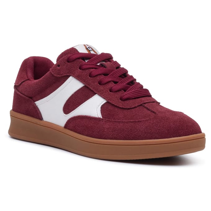 Hush Puppies Maura Suède Dames Bordeaux Sneakers