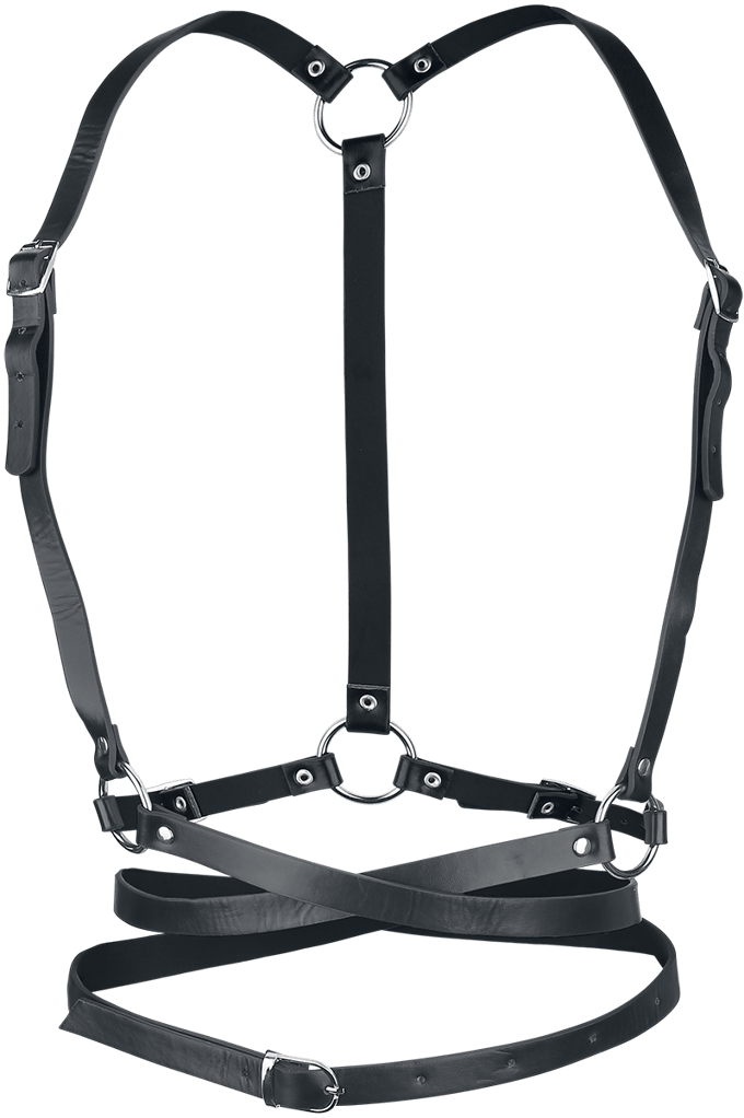 Banned - Gothic Harness - Rhune Harness - voor Vrouwen - zwart