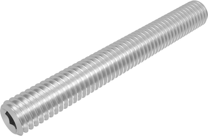 Stelschroeven met conische punt M5 x 40 mm RVS V2A A2 Binnenzeskant 20 stuks