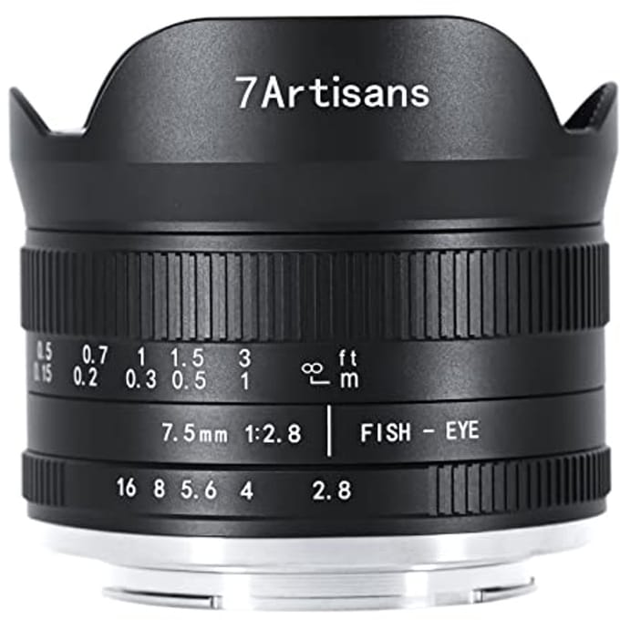 Fisheye Groothoek 7.5mm f2.8 Lens voor Micro 4/3 Camera's