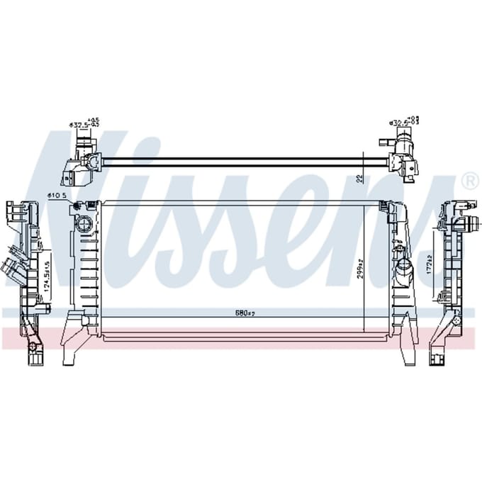 Radiator, motorkoeling NISSENS 606391