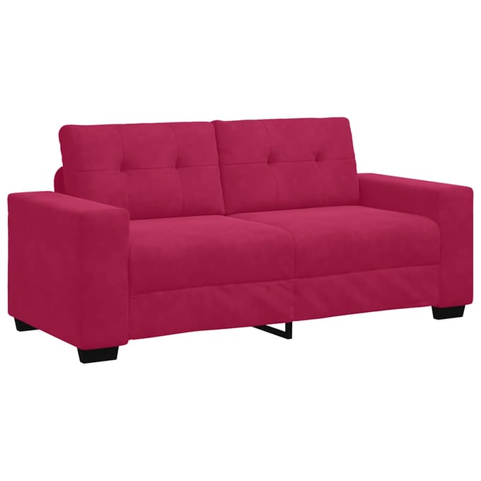 vidaXL - Loveseat - Sofa - Wijnrood - 180x77x82 - cm - Fluweel