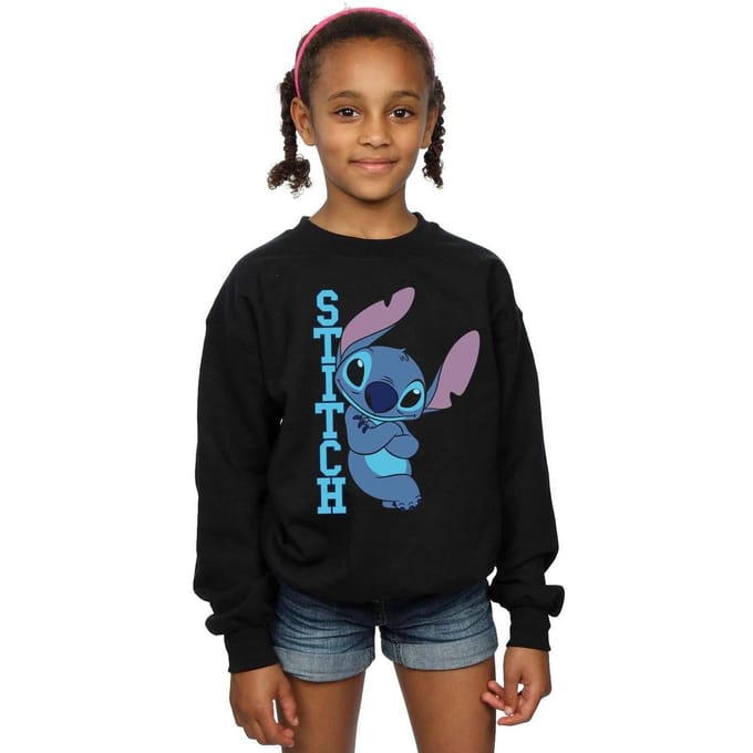 Disney Meisjes Lilo en Stitch Posing Sweatshirt (Zwart)