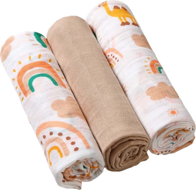 Baby Ono 3 Stuks Beige Hydrofiel Luiers