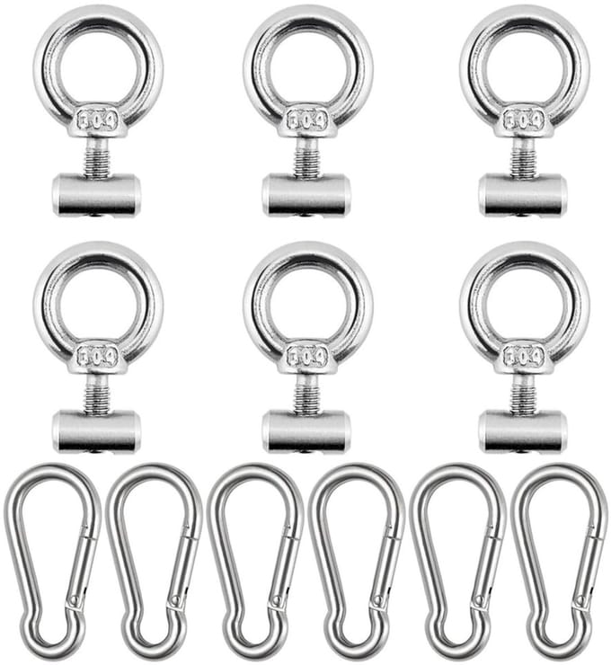 Dailygoods- Kederstopper 6 Stuks - Roestvrij Staal - Kederrail