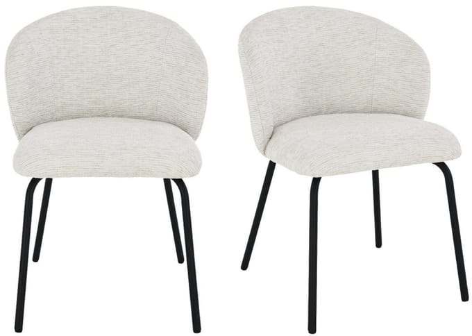 CALICOSY - Set van 2 stoelen met gestoffeerde zitting en rugleuning - VESPER
